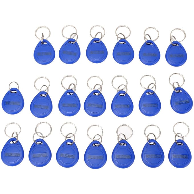 20 STUKS Beschrijfbare Sleutelhanger 13.56MHz Token Sleutelhangers Sleutelhangers voor Toegangscontrolesysteem Lift blue