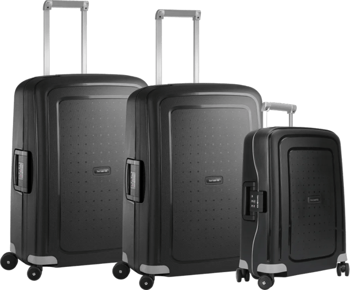 Samsonite S'cure Spinner 69+69+55cm Black kofferset