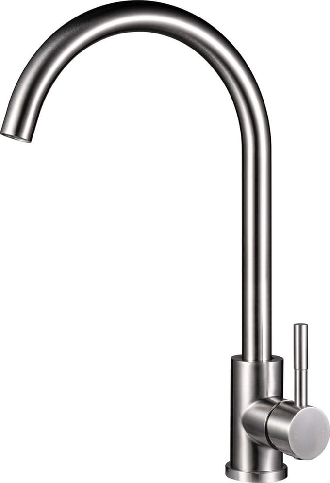 Diamond Line Eva - Keukenkraan - Glans Chroom - 1 Greeps - Draaibare Uitloop