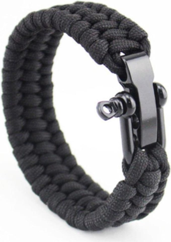 Wilderbourgh Paracord Heren armband - 23 cm - Zwart