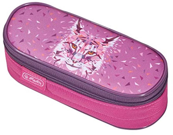 Luie etui met wild dierenmotief, 23 cm