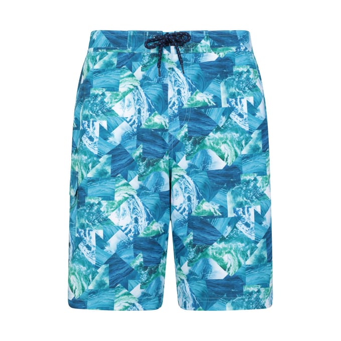 Mountain Warehouse Heren Ocean Patterned Boardshorts (Teal)