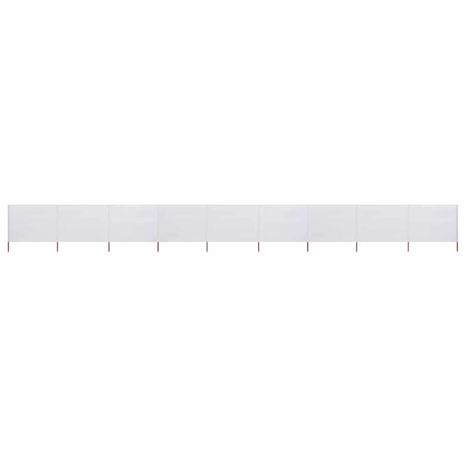 vidaXL - Windscherm - 9-panelen - 1200x160 - cm - stof - zandwit