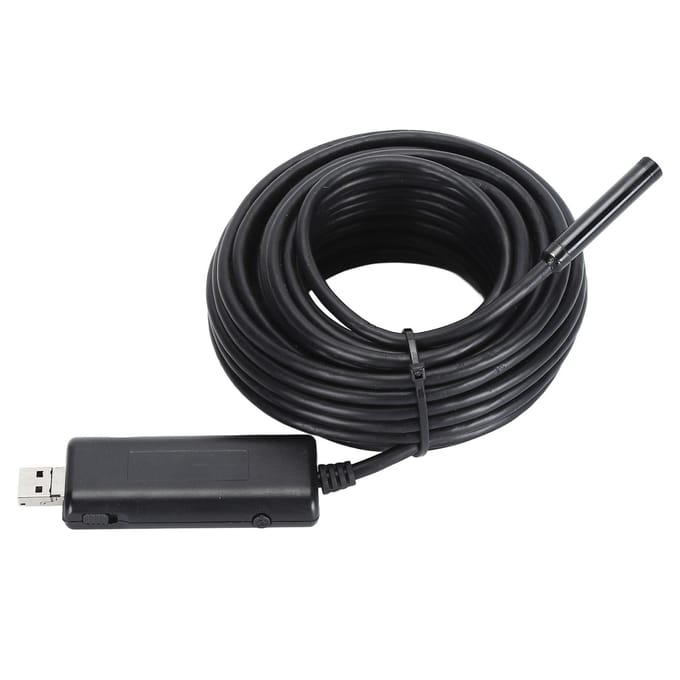 Caméra d'inspection endoscopique WiFi 720P IP67 étanche sans fil avec 6 LED pour Android 2 Meters black