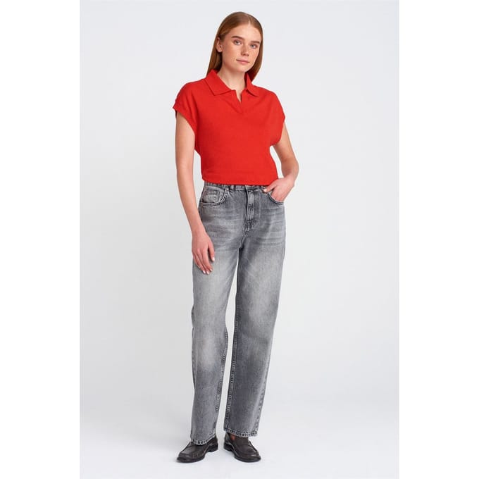Hoge Taille Straight-Leg Mom Jeans