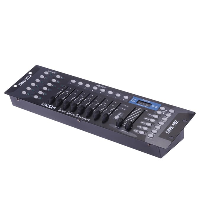 Lixada – Console de contrôle DMX512 à 192 canaux, pour éclairage de scène, équipement d'opérateur de discothèque DJ EU Plug