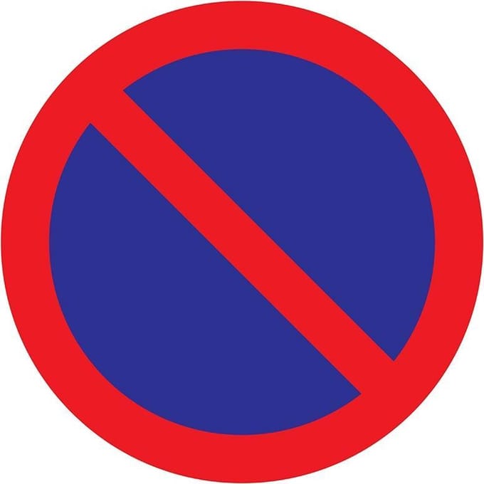 Pickup Pictogram rond diameter 20 cm - Parkeerverbod