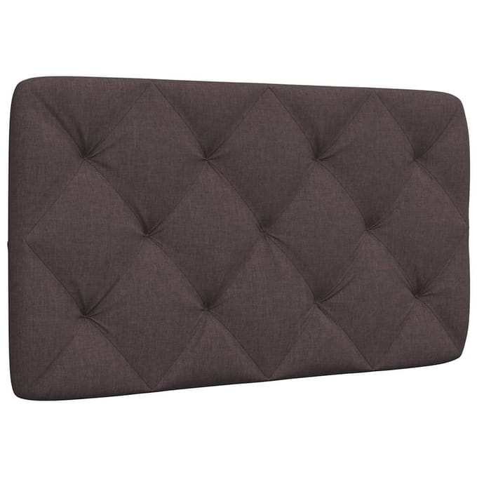vidaXL - Hoofdbordkussen - 90 - cm - stof - donkerbruin