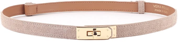 Giuliano Lederen riem - Made in Italy - Beige