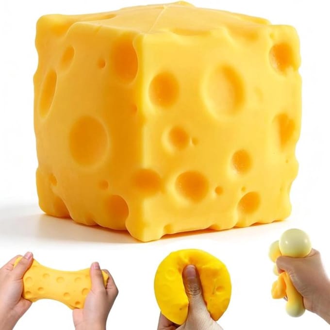 Kaas Squishy Set – 2 Stuks – Cheese Fidget Toys – Knijpspeelgoed – Squeeze