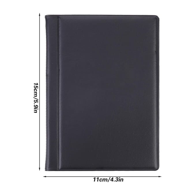 10 Pagina's 120 Munten Draagbaar Zakmuntalbum Collectieboek Verzamelaar Houder Zwart gray