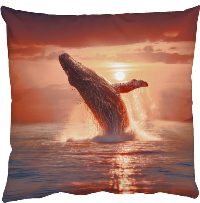 Sierkussens - Kussentjes Woonkamer - 60x60 cm - Walvis - Zon - Zee