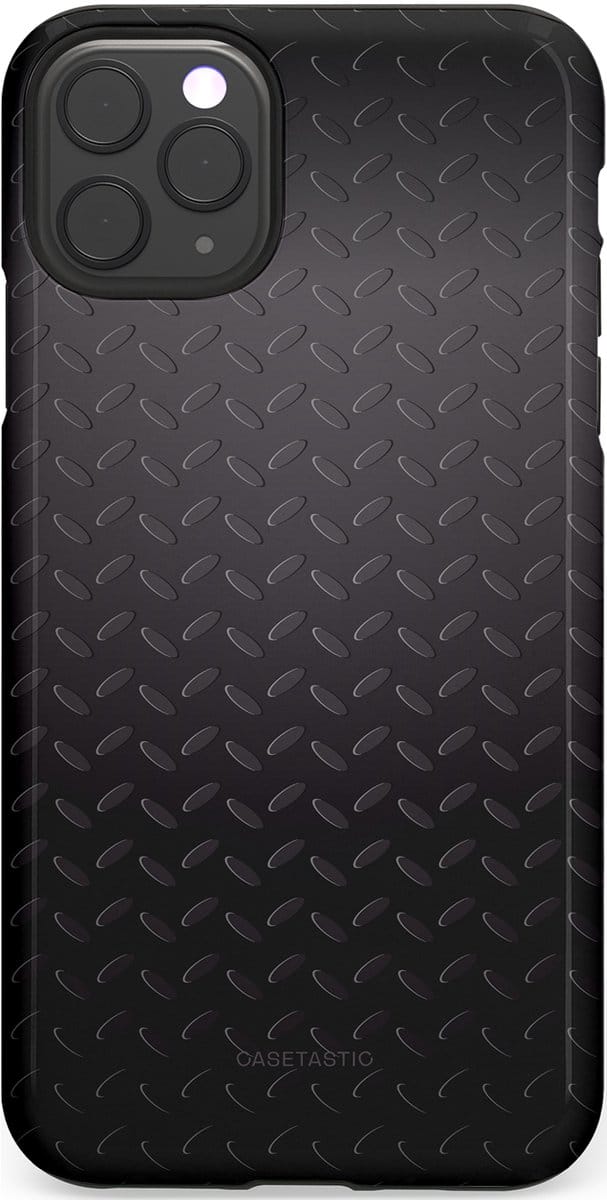 Casetastic hoesje geschikt voor Apple iPhone 11 Pro Max - Dubbellaagse bescherming - Geometaal - Fashion Case - Zwart