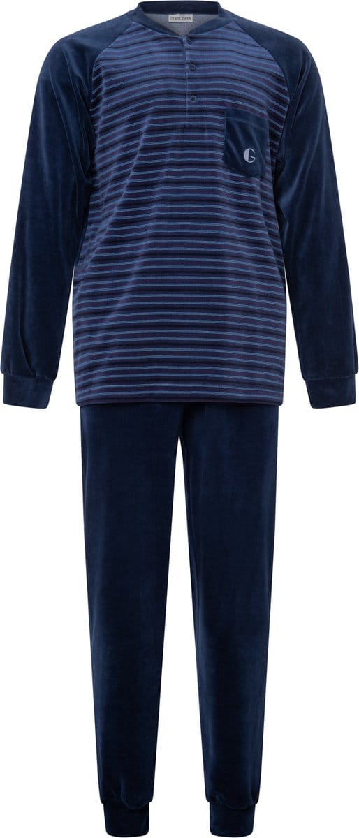 Heren pyjama Gentlemen 114215 velours knoop L