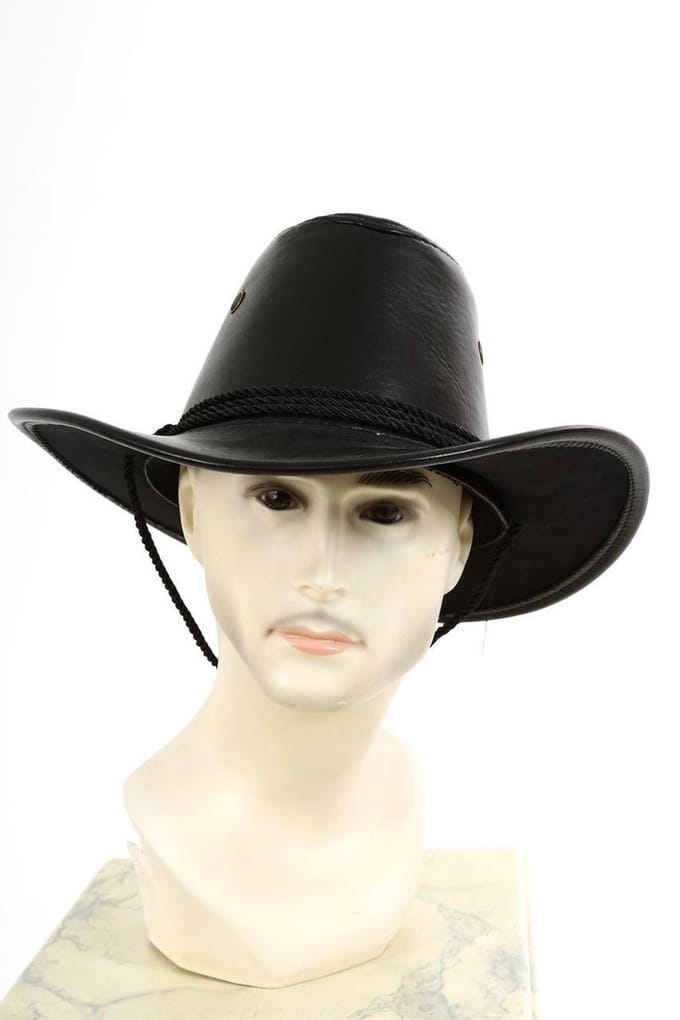 Cowboyhoed Zwart - Nepleer - Volwassenen - One Size - Een Stuk