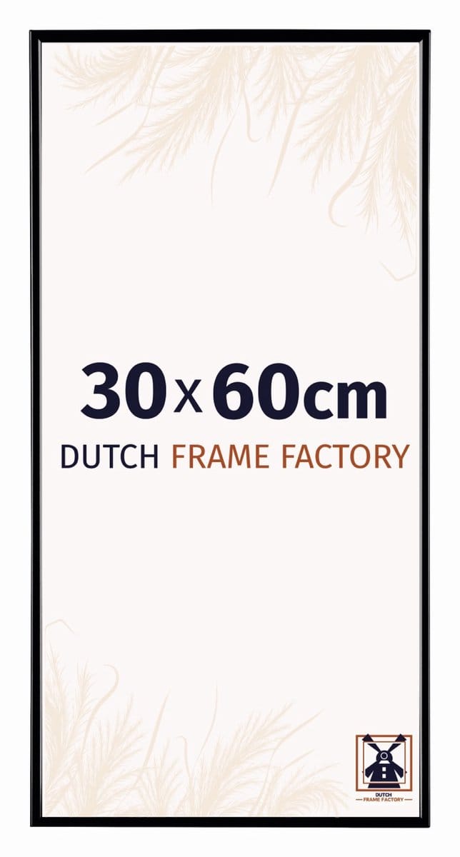 Fotolijst 30x60 cm - Kunststof - Zwart Hoogglans - Easy
