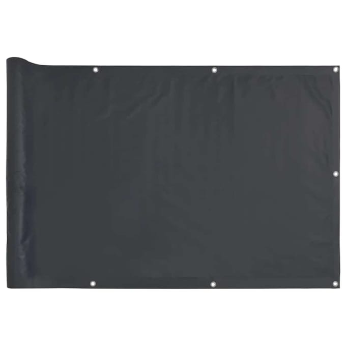 vidaXL - Balkonscherm - 600x75 - cm - PVC - antracietkleurig