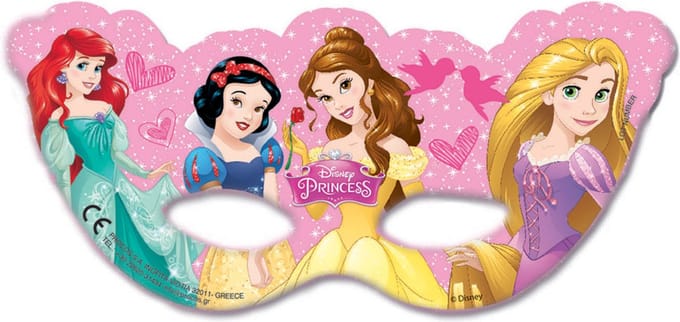 Vegaoo - 6 Disney prinsessen maskers