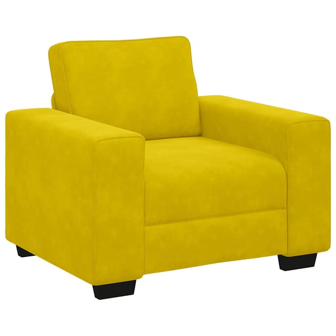 vidaXL - Sofastoel - Geel - 100x77x82 - cm - Fluweel