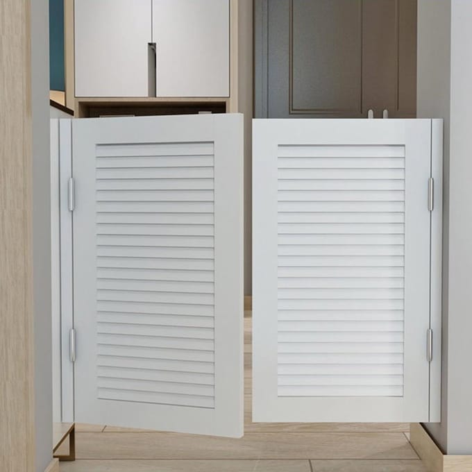 Vleugeldeuren Massief Hout - Dubbele Deuren - Ruimtes Scheiden - Automatisch Sluitend - 37 inch Breed - Wit