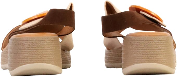 LBS-sandalen met sleehak en riempje