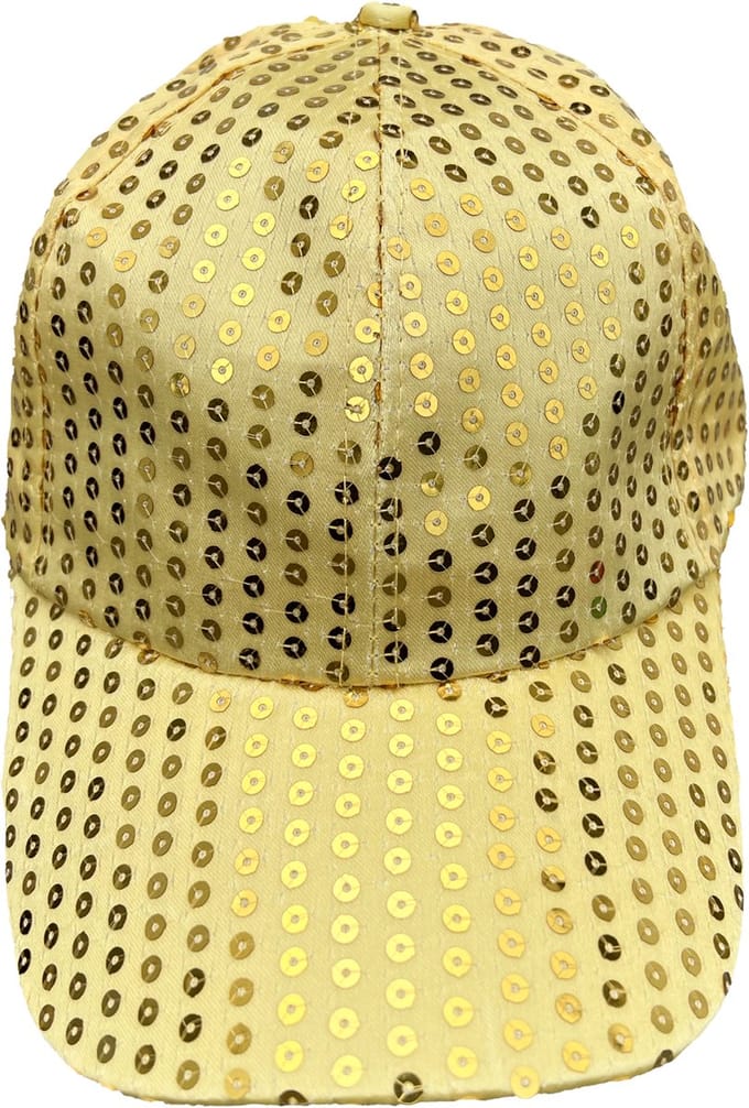 2x Gouden - glitter - pailletten - disco baseball cap - Toppers 2025