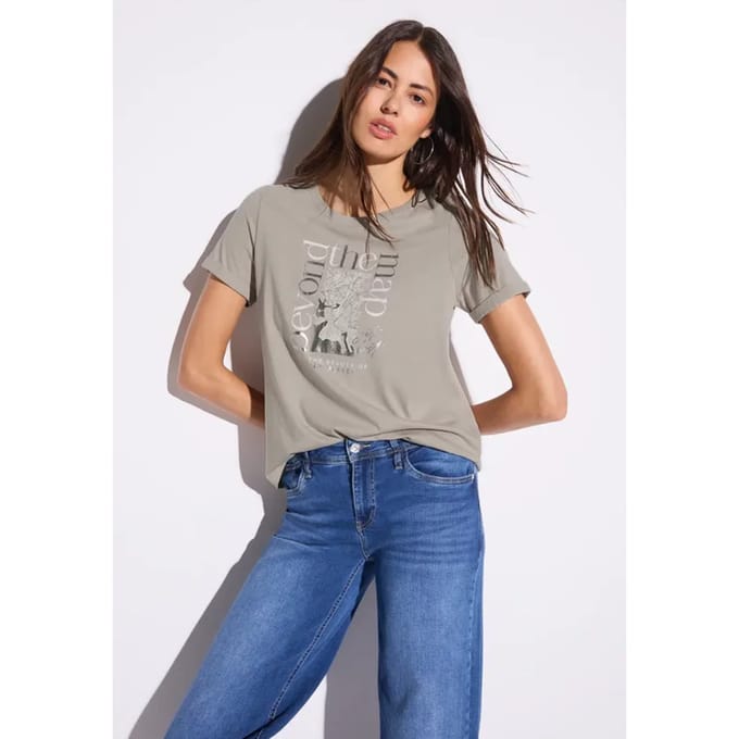 Shirt met foliedruk