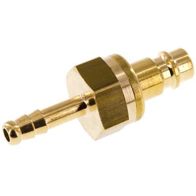 Messing DN 7.2 (Euro) Luchtkoppeling Insteeknippel 6 mm Slangpilaar Safety