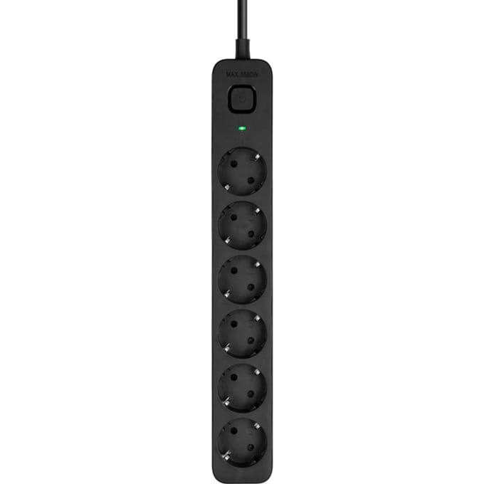 BlueBuilt Stekkerdoos 6-voudig 3 meter Zwart