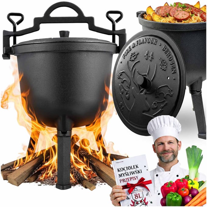 Berdsen - 8L Kookpot - Houtvuur - Compleet met Receptenboek
