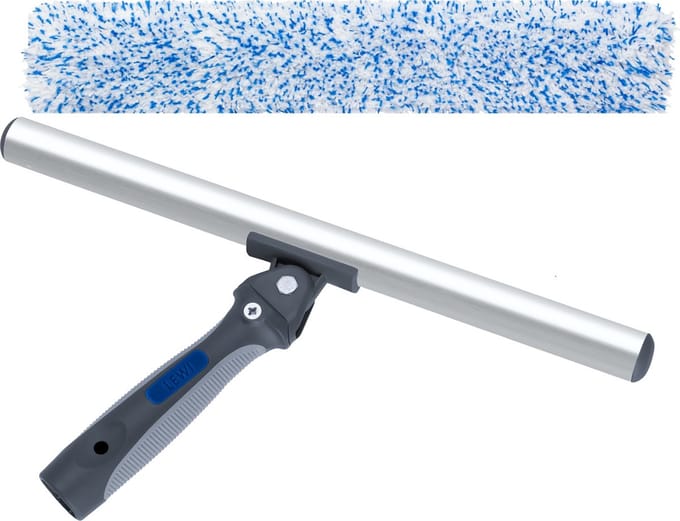Lewi professionele Flexibele inwasser met hoes 35 cm grijs met soft Ergonomic twee componenten greep
