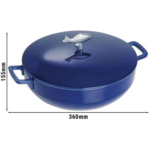 STAUB SPECIALITIES - Bouillabaisse pot - Ø 280mm - Gietijzer - Donkerblauw