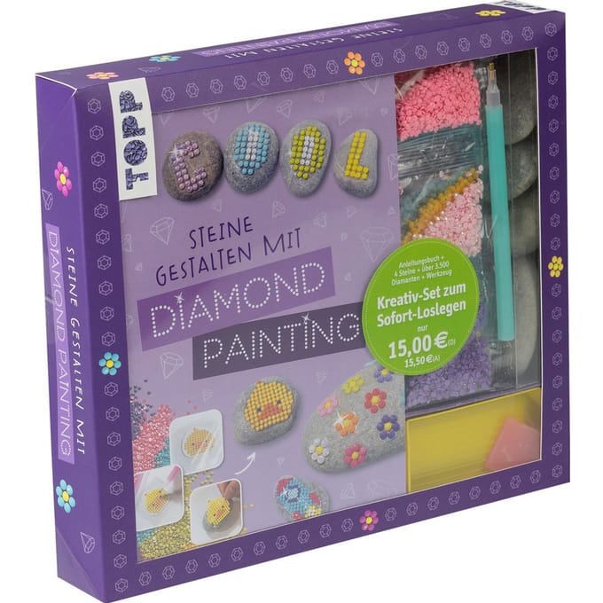 Creatieve set "Steine gestalten mit Diamond Painting"