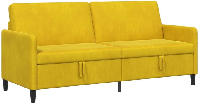 vidaXL - Sofa - met - Opbergruimte - Geel - 192 - x - 78 - x - 87 - cm - Polyester