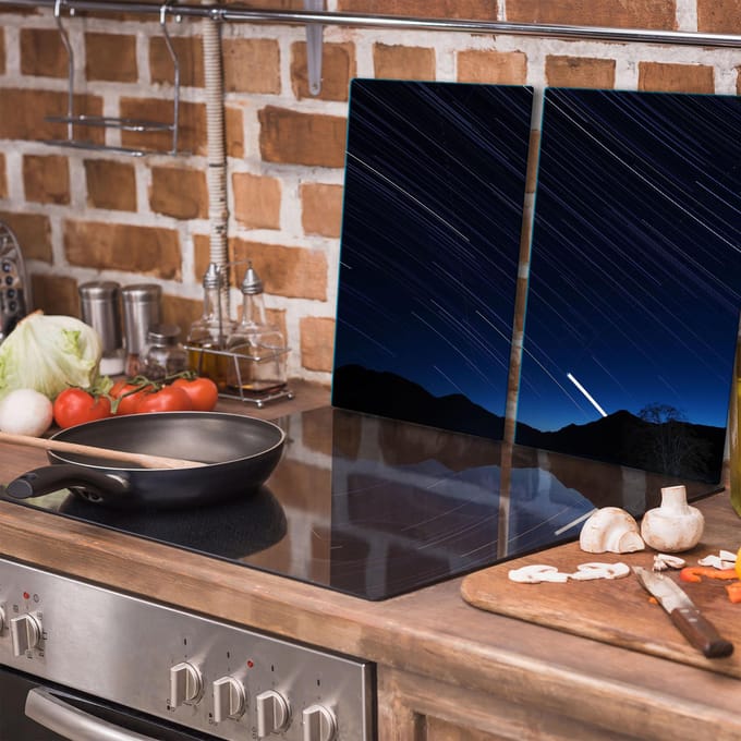 TMK ArtDeko - Snijplank - Glas - 2x 30x52 cm - Zwart
