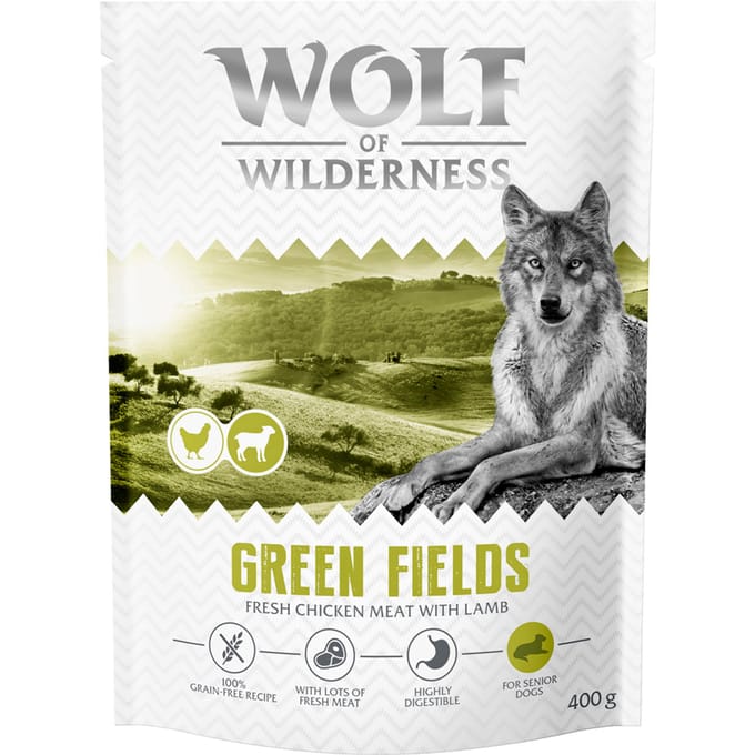 Wolf of Wilderness Senior "Green Fields" Lam - graanvrij - 400 g: Nieuw Recept