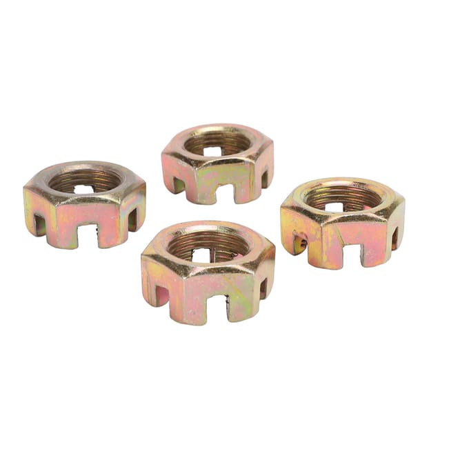 4PCS Écrous crénelés d'essieu de moyeu de roue 20 mm Alliage d'acier Performance puissante pour Quad 150cc 250cc beige