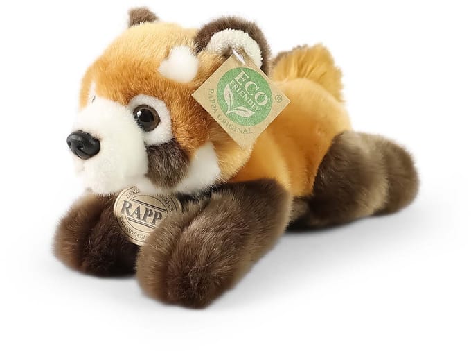 Rappa pluche rode panda knuffel 20 cm eco-vriendelijk speelgoed.