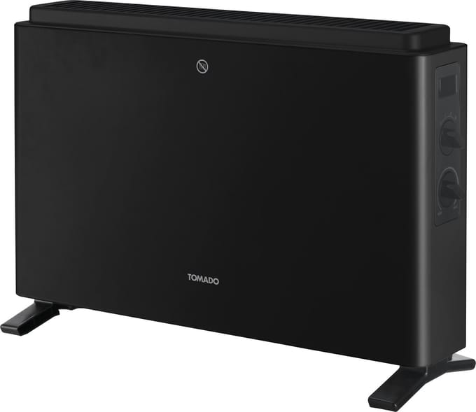 Tomado THC2003B - Elektrische kachel - Convectorkachel - 24m² - 2000 watt - Zwart