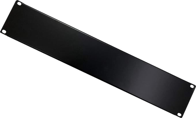 Blindpaneel Rekkast - Afdekplaat Paneel - Kast Afsluiten - 2 HE - 482.6 mm - Zwart