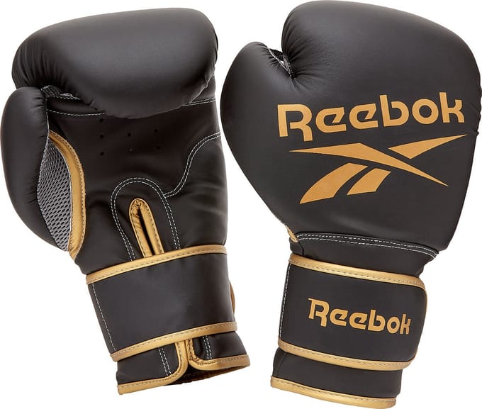 Reebok Retail Boxing Gloves - 14oz - Gold/Black