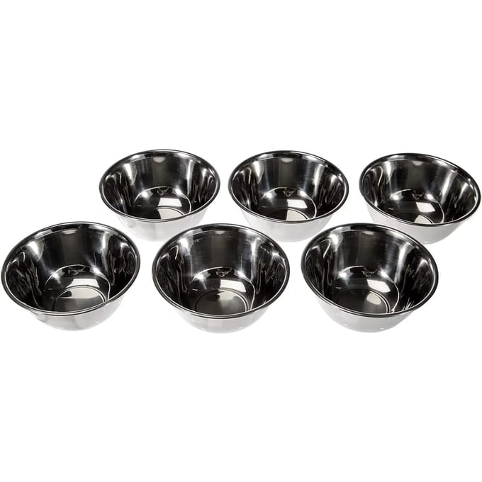 Set van 6 kleine roestvrijstalen kommen Lacor Garinox