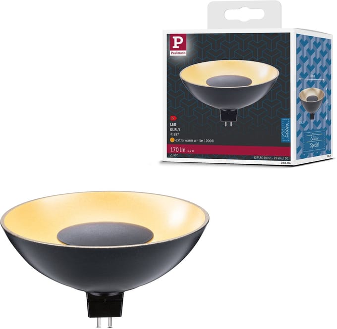 Paulmann 28804 LED-lamp Energielabel G (A - G) GU5.3 Reflector 4.9 W Goud (Ø x h) 100 mm x 58 mm 1 stuk(s)