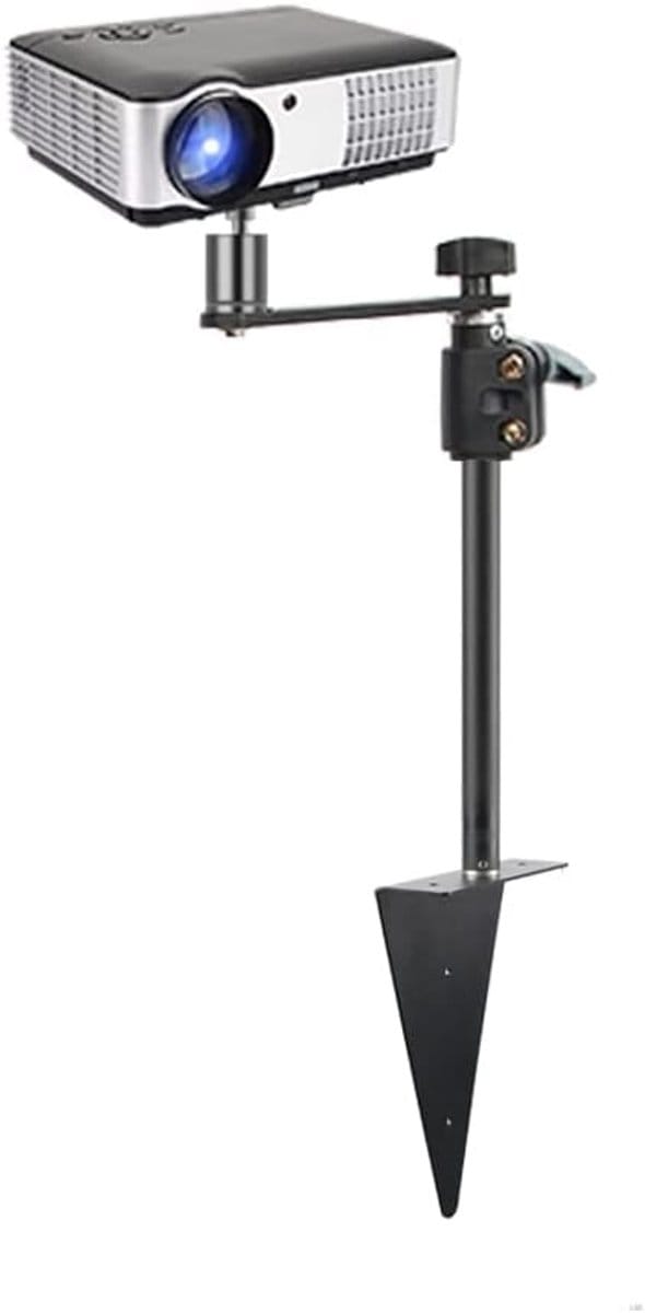 Beamer Muurbeugel - Projector Standaard - Thuis Kantoor Gebruik - Verstelbaar Aluminium - 30-60cm Hoogte - Wit