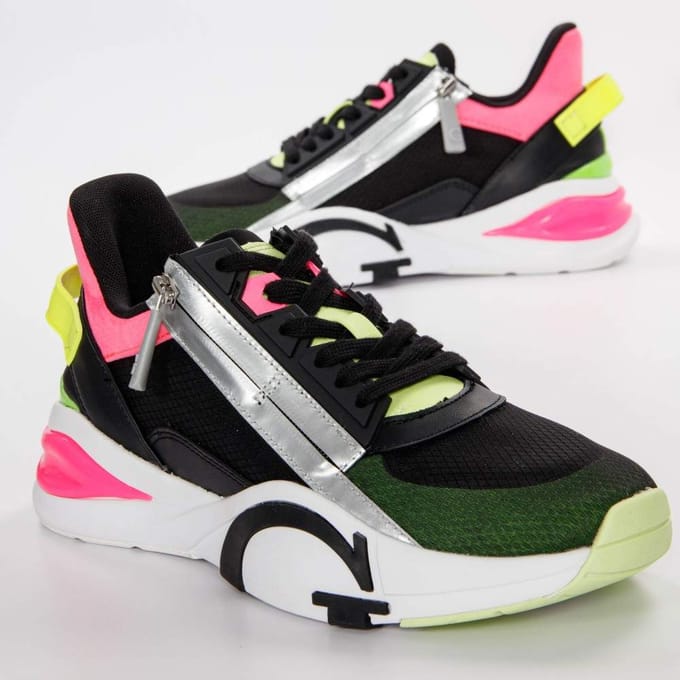 Guess Bailia/Active Dames Sneakers -36 -  Multi Zwart