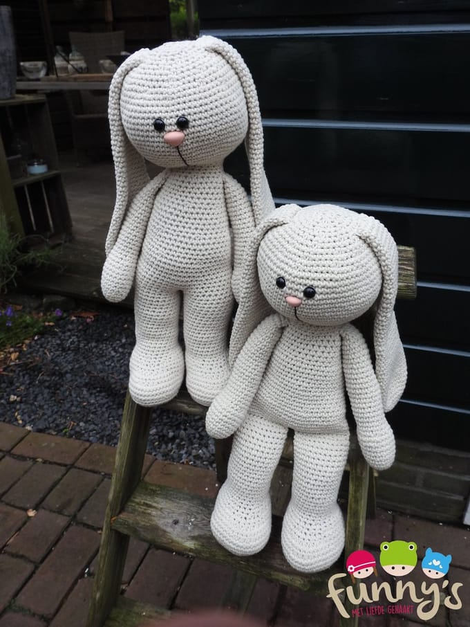 Haakpakket XXL Funny Bunny Basic linnen