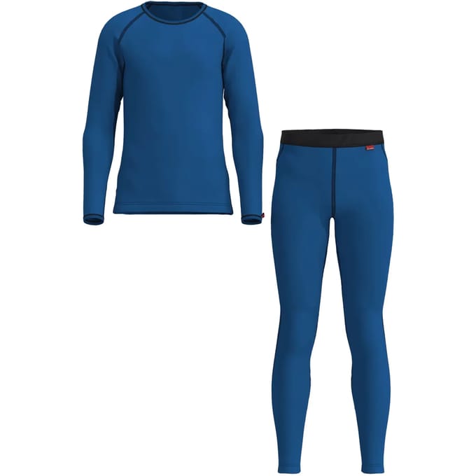 Loeffler Transtex® Warm Lange Mouwen Basislaagset Blauw 128 cm Kinderen