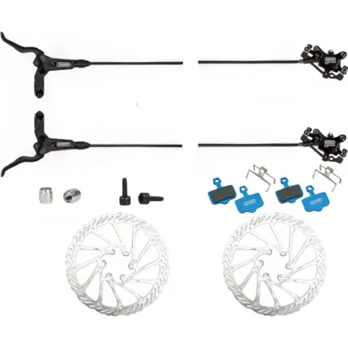 Elvedes Hp4000 Schijfremset Voor En Achter Zwart/zilver
