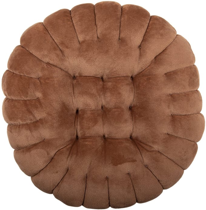 Clayre & Eef Sierkussen Ø 38x5 cm Bruin Polyester
