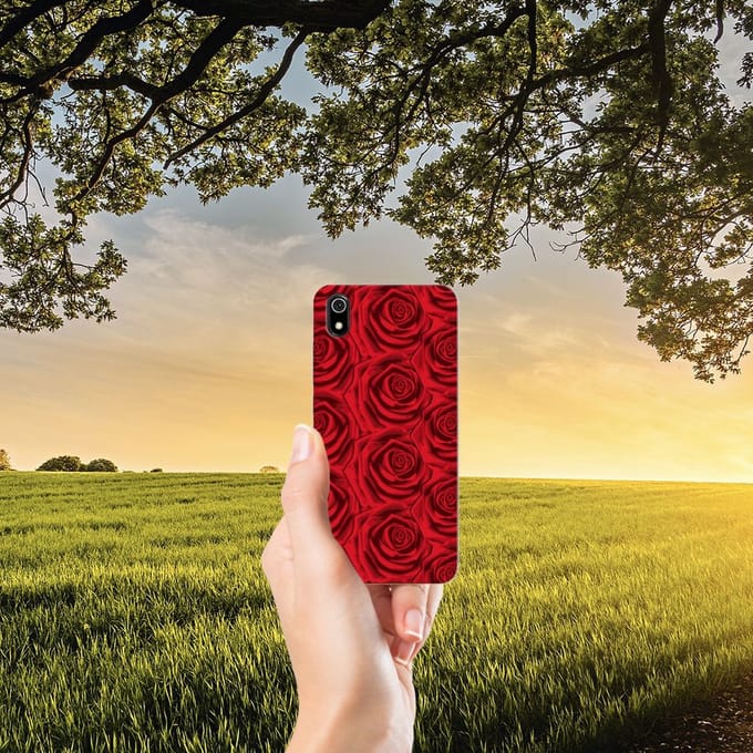 Xiaomi Redmi 7A TPU Case Red Roses